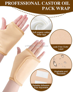 Lot de 2 compresses réutilisables pour les mains à l'huile de ricin, ajustables, anti-fuite, pour la prévention des lésions - Product Image 2