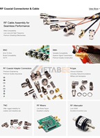 Conector BNC Macho de Ángulo Recto para Montaje en PCB, Conector BNC Macho de Ángulo Recto de Orificio Pasante de 50 Ohmios