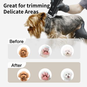 Cortadora de Pelo para Mascotas Sin Dolor, Recortadora de Pelo Inalámbrica Impermeable IPX7 para Perros y Gatos, Juego de Aseo para Mascotas con Tijeras - Product Image 2
