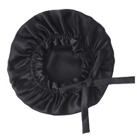 Bonnet de nuit en soie de mûrier respirant et réglable, double couche, multicolore, pour le soin des cheveux et la climatisation
