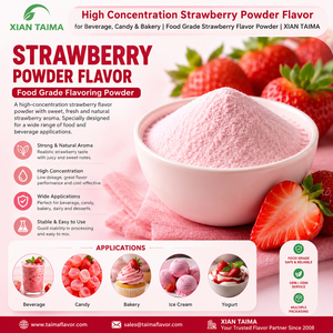 Poudre aromatisante à la fraise haute concentration pour boissons, bonbons et pâtisseries |   Poudre aromatisante à la fraise de qualité alimentaire |   XIAN <span class=keywords><strong>TAIMA</strong></span> - Product Image 1