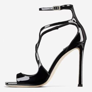 Disponibles, Recomendación Caliente, Tacones Altos Stiletto con Punta Abierta y Botones Cruzados, Primavera-Verano 2026 - Product Image 4