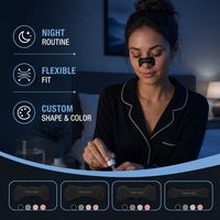 Bandes nasales sportives anti-ronflement, patch nasal respirant personnalisé pour une meilleure respiration pendant le sommeil, OEM