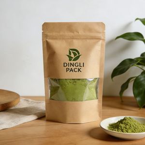 Digital Printing Recycled Kraft Stand up Pouch <b>Bags</b> with Window and no Foil Heat Sealable Zip Lock Food <b>Bag</b> - Product Image 3