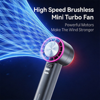Ventilateur portable REMAX RS-SF12 à refroidissement semi-conducteur, turbo haute vitesse, 200 réglages de vitesse, 3600 mAh, affichage numérique, mini ventilateur