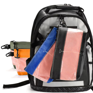 Waterproof Mesh Multi-Functional Classic Clear Small Polyester <b>Tool</b> Pouch <b>Bag</b> Heavy Duty High-Capacity Buckle Closure OEM - Product Image 3