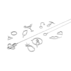 Collier pendentif en argent avec lien en corde torsadée Paradise - Product Image 4