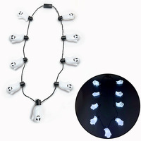 Collier lumineux d'Halloween Citrouille Crâne Fantôme Bonbons Décoration de fête Utilisation intérieure/extérieure Moulage par injection plastique