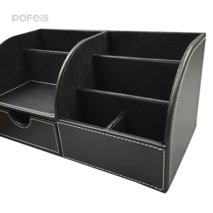 <span class=keywords><strong>Organizer</strong></span> di Lusso per Accessori da Ufficio - Porta Biglietti da Visita, Penne, Matite, Telefono e Cancelleria, Scatola Portaoggetti in Pelle PU per Scrivania - Product Image 6