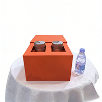 Boîte cadeau rigide en papier orange personnalisée, emballage pliable magnétique de qualité supérieure pour cosmétiques de luxe, vêtements et marchandises de marque