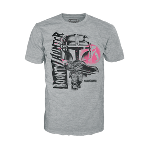 T-shirt Funko Star Wars The Mandalorian Bounty Hunter, confezionata, a maniche corte, vestibilità regolare, unisex, in jersey di cotone, casual, con personaggio - Product Image 1