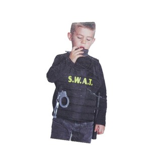 Ensemble de talkie-walkie de police pour enfants, jouet en plastique pour accessoires de costume d'halloween pour garçons - Product Image 1