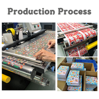 Hoja de Pegatinas Transparentes de Anime para Promoción Minorista y Decoración de Marca, Material de Vinilo Transparente, Adhesivo, Impresión Personalizada