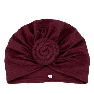 Venta al por mayor RTS mujeres africano turbante preatado anudado Headwrap gorros poliéster Color sólido al aire libre multifunción pañuelo - Product Image 5