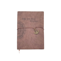 Cuaderno de Viaje ZM A6 con Temática de Piratas, Tapa Dura, Encuadernación Doble en Piel, Hojas Sueltas, Espiral, para Escribir en Movimiento, 80 Hojas Interiores