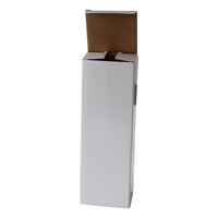 Boîte en carton pliable blanche personnalisée, boîte en papier rectangulaire longue, logo personnalisé, emballage de produit pour flacon cosmétique