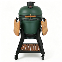 Barbecue Kamado AUPLEX 21 pouces, finition céramique luxueuse et premium, fumoir au charbon de bois pour jardin et terrasse