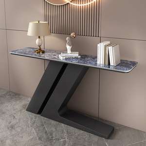 Luz de mostrador de vestíbulo de entrada, mesa de vestíbulo de losa de roca minimalista moderna de lujo, Mostrador de vista de extremo nórdico, caja de tira ultra estrecha - Product Image 6