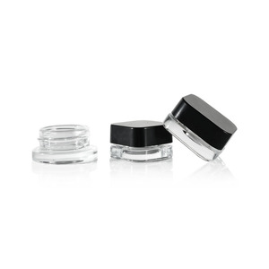 Contenants en verre transparent épais de 5 ml 5 g, résistants aux enfants, <span class=keywords><strong>pour</strong></span> le stockage de concentrés, d'huile, de baume à lèvres, de <span class=keywords><strong>cire</strong></span>, de cosmétiques, avec couvercle noir hermétique - Product Image 3