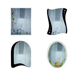 Espejo de Baño de Diseño con Ranura en V, Montado en la Pared, con Reflexión Clara, Ecológico y Antivaho, para Espacios Interiores Modernos y Bodas - Product Image 1