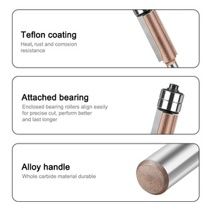 1/4Inch Và 6Mm Shank 2 Lưỡi Router Bit Đôi Đầu Mang Cắt Cắt Carbide Chế Biến Gỗ Thẳng Router Bit Hợp Kim Xử Lý - Product Image 3