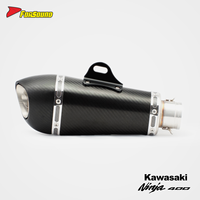Système d'échappement complet en fibre de carbone avec collecteur pour Kawasaki Ninja 400 Z400 - Prix de gros usine Forsound
