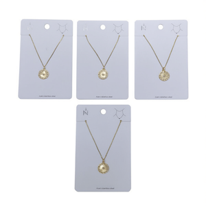 Collana con Ciondolo Zi Fine in Acciaio Inossidabile Tono Oro, Set di Gioielli da Donna 12 Pezzi con Charm Rotondo, Stile Classico con Catena a Serpente - Product Image 2