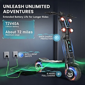 A7max <b>72V</b> 10000W Dual Motor Electronic Waterproof Aluminum Foldable Scooter Lithium <b>Battery</b> 90-120KM Range 95KM/H Speed - Product Image 3