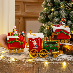 Train lumineux de Noël de 1,37 m, décorations festives pour arbre de Noël et cadeaux, décorations joyeuses sur le thème « Joyeux Noël » - Product Image 2