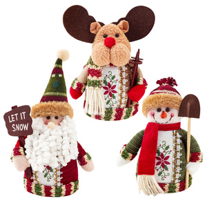 Adorable Muñeco Navideño de Santa Claus, Muñeco de Nieve y Reno con Piernas Largas, Adorno Navideño para Decoración del Hogar, Adorno de Mesa - Product Image 1