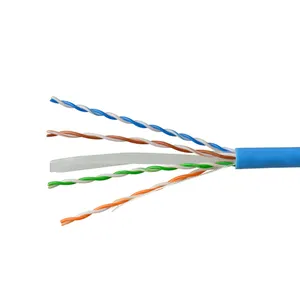 1000ft מוצק PVC כחול Ethernet LAN כבל Cat6 23awg 24awg ללא מגן UTP 305m כבלי תקשורת רשת