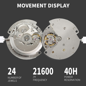 <span class=keywords><strong>Reloj</strong></span> de Pulsera de Titanio con Movimiento Automático Mecánico NH38 Personalizado OEM, con Rueda de Equilibrio y Agujas de Hora y Minuto Separadas - Product Image 4