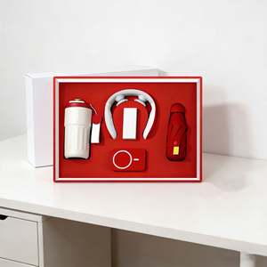 Set de Regalo Corporativo de Lujo 3 en 1: Termo, Masajeador de Cuello y Banco de Energía con Soporte para Teléfono - Product Image 1