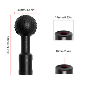 Spherical Spiked Grinding Head 40mm Ball 14mm 10mm Shank For Wood Carving Electric <b>Grinder</b> <b>Metal</b> Polishing Tool - Product Image 1