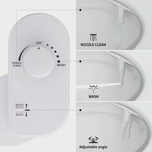 Bidet de <span class=keywords><strong>toilette</strong></span> sans électricité <span class=keywords><strong>ANGEL</strong></span> A8802, style moderne, ABS blanc, <span class=keywords><strong>eau</strong></span> douce, buse autonettoyante, jet d'<span class=keywords><strong>eau</strong></span> réglable - Product Image 6