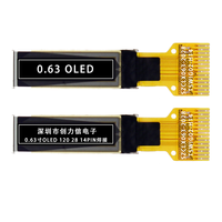 Pantalla OLED de 0.63 Pulgadas, Resolución 120*28, Interfaz I2C, Controlador de Soldadura de 14 Pines, Circuito Integrado SSD1312