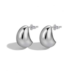 Dylam New Designer S925 Silver Rhodium 18K Gold Plated <b>Fine</b> Fashion Jewelry Women Geometric Chunky Glossy <b>Stud</b> <b>Earrings</b> - Product Image 1