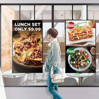 Pantalla Publicitaria para Ventanas Ultra Delgada de 3000nits de Alto Brillo, Semi Exterior, Reproductor de Señalización Digital LCD de 55 Pulgadas 4K