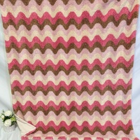 Plaid en polaire Teddy à motif ondulé coloré, doux pour la peau, très populaire, en velours ultra doux pour canapé, lit et usage domestique
