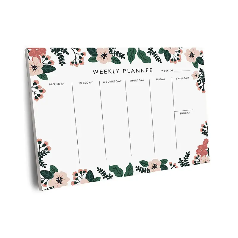 Campione gratuito disegno floreale 52 fogli strappati promozionali scrivania Planner calendario blocco note