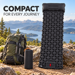 Sac de couchage gonflable individuel en TPU avec pompe à pied, type enveloppe, tapis résistant à l'humidité, 2 saisons, écologique pour le camping - Product Image 6