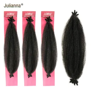 Juliana Kanekalon Afro Mùa Xuân Xoắn 16 Inch Tóc Nối Ombre Bob Màu Đỏ Crochet Bện Tóc Mùa Xuân Mùa Xuân Xoắn Afro Xoắn