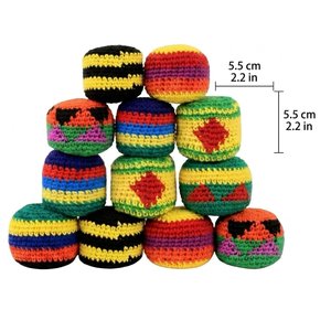 Disponibile: Divertente Footbag all'Uncinetto, Colori Assortiti, Palloni Morbidi Lavorati a Maglia per Bambini e Principianti - Product Image 5