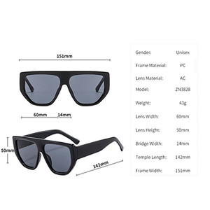 Gafas de Sol Cuadradas de Gran Tamaño con Logotipo Personalizado, Estilo Vintage 2026, para Hombre y Mujer, Protección UV400 - Product Image 6