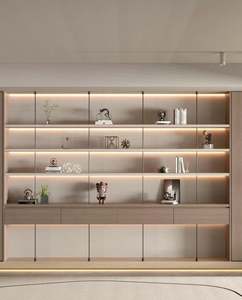 Custom Size Soft Minimalist Display <b>Cabinets</b> Solid Wood Bedroom Living Room Furniture for Home Hotel <b>Hall</b> Use - Product Image 3