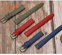 Bracelet de montre intelligent classique haut de gamme en cuir à grain croisé 16/18/20/22mm avec boucle à ardillon étanche avec longueur de bande de 75 + 115mm