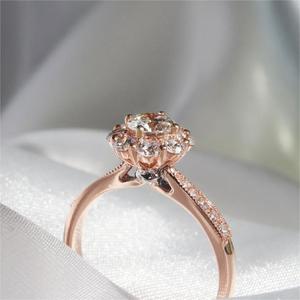 Anello solitario <span class=keywords><strong>con</strong></span> vero diamante immagine circolare 6.5mm 1.0/2.0/3.0ct <span class=keywords><strong>smeraldo</strong></span> e anello di fidanzamento <span class=keywords><strong>con</strong></span> diamante coltivato in laboratorio - Product Image 3