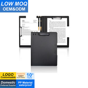 Porte-documents A4 avec double clip métallique, en PP, pliable, avec porte-stylo, pour bureau, école, salle <span class=keywords><strong>de</strong></span> classe - Product Image 1