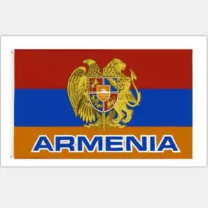 Stock 3*5ft Armenian Flags with Emblem