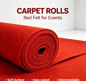 Formato personalizzato <span class=keywords><strong>tappeto</strong></span> <span class=keywords><strong>rosso</strong></span> Runner per festa in feltro tessuto Non tessuto in poliestere - Product Image 1